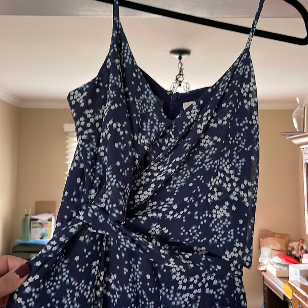 NWT Michael Kors navy floral jumpsuit
